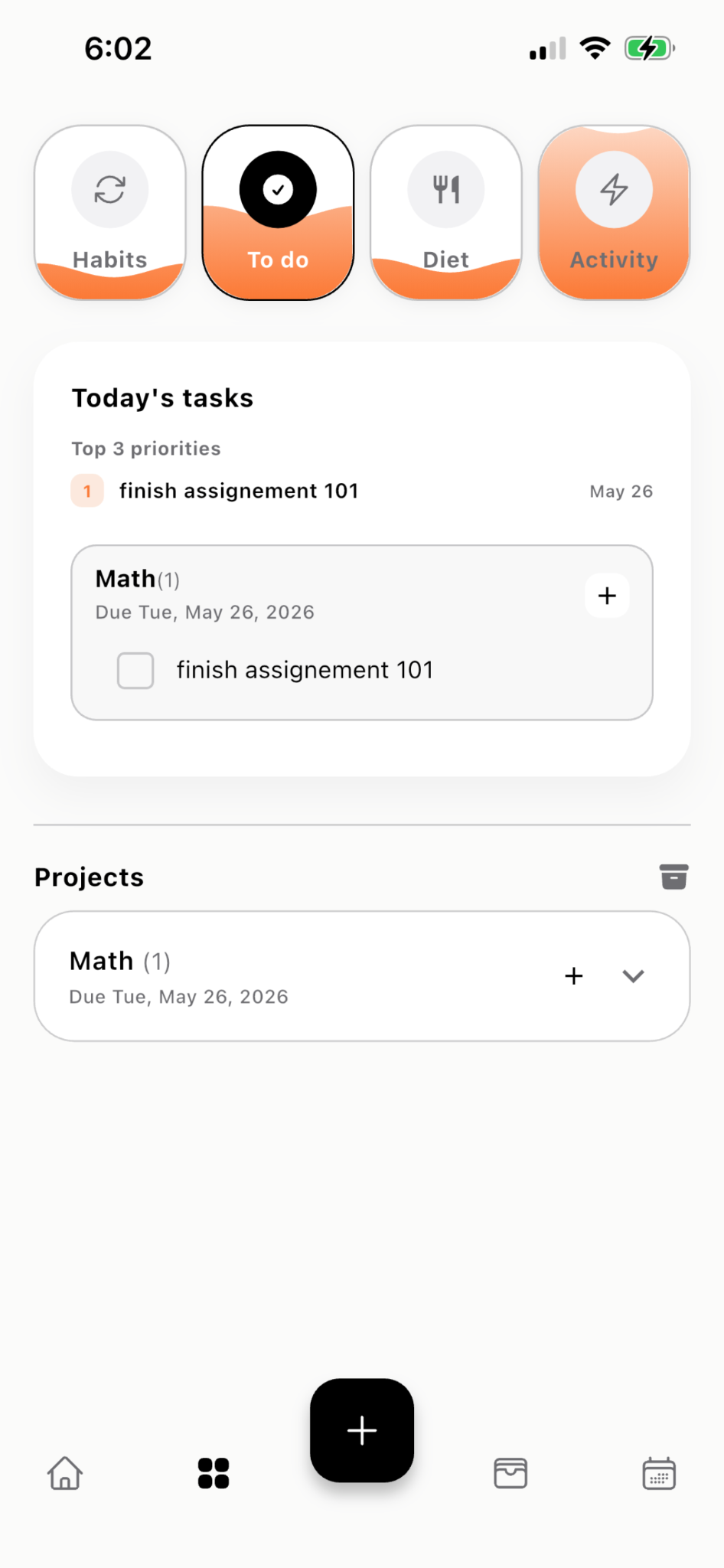 SOWAKTO to-do screen